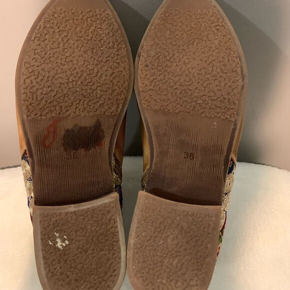 Antelope Taupe Geometric Cali Leather Ankle Boot Western Bootie EU 36 US 6 - Picture 7 of 7